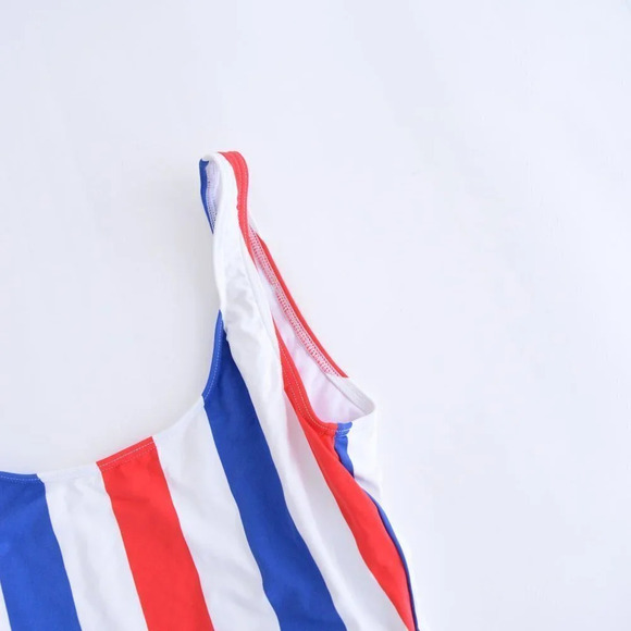 NWT Onia  Blue, Red & White Stripe One-Piece Bathing Suit Large - Picture 8 of 13